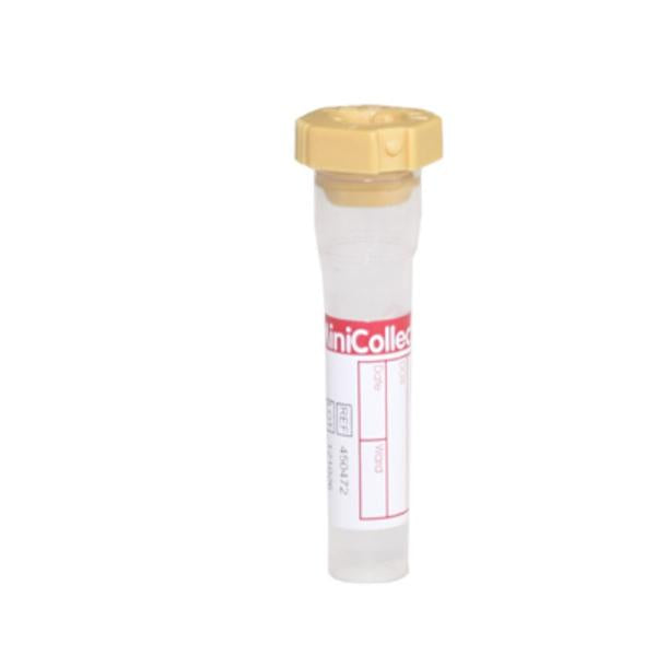 Tube Cplry Vacuette Minicollect .8mL 11x40 PP Z Srm Clt Actvtr Gld 100/Package, 10 PK/CA